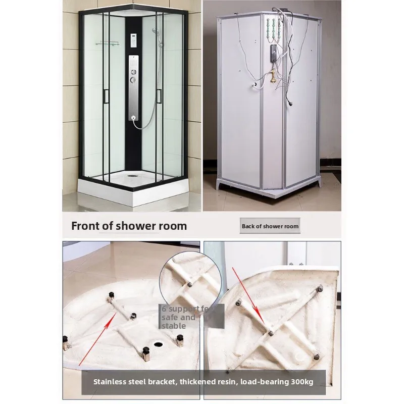 Integral shower room glass door square integrated household bathroom, bath room partition hotel hotel mobile view 5