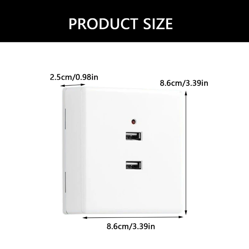 066A USB WALL Outlet 2-Port/4-Port เต้าเสียบชาร์จความเร็วสูงสำหรับแท็บเล็ตสมาร์ทโฟนและอุปกรณ์ดิจิตอลประเภท 86