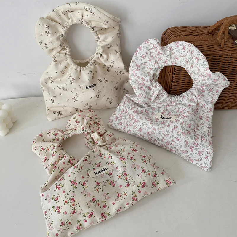 

Floral Fashion Bag Women's Tote Purse Hand-carry Wrist Bag Storage Bag