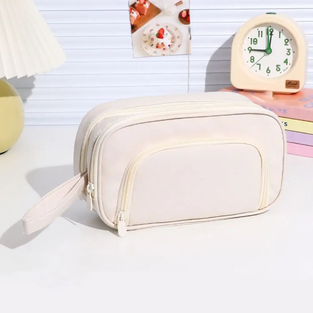 Pull Type Pen Case Box Wear Resistant Multi-pocket Pen Storage Pouch Oxford Cloth Large Capacity Stationery Storage Bag School