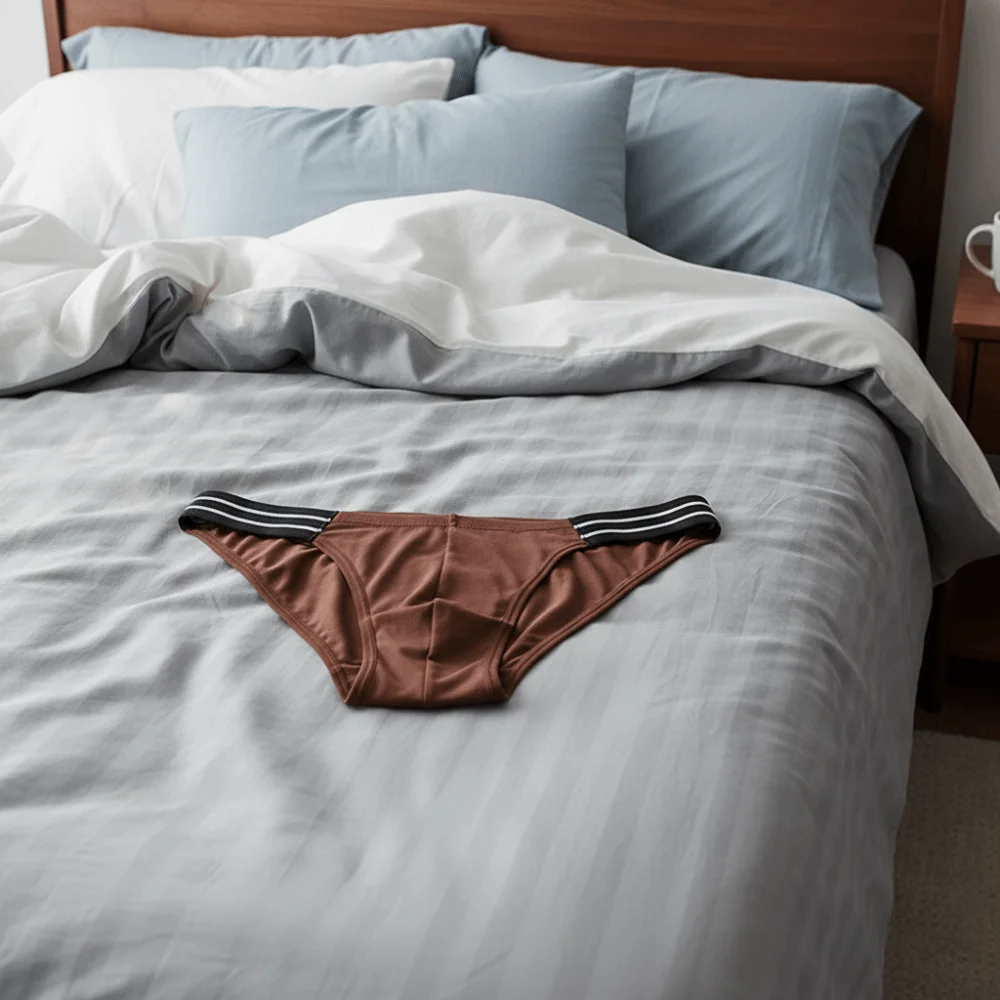 Unterhosen, Herren-Dessous, Herren-Triangel-Slips, gestreift, mittelhohe Taille, dünne Herren-Slips, große Größen, atmungsaktive Unterwäsche für Herren. – Detail 7