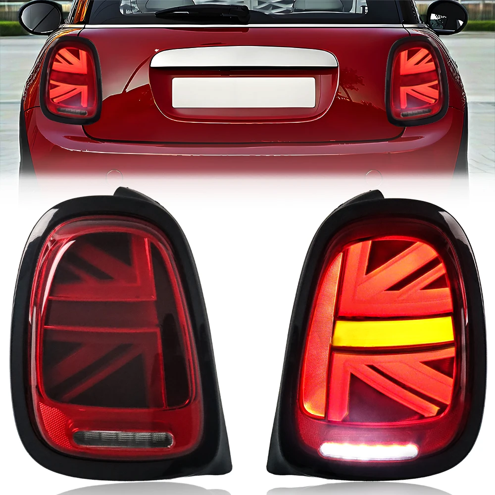 2PCS LED Tail Light Assembly For BMW Mini Cooper F55 F56 F57 2014-2020 LED Brake Reverse Amber Turn Signal Light Rear Tail Lamps image 3