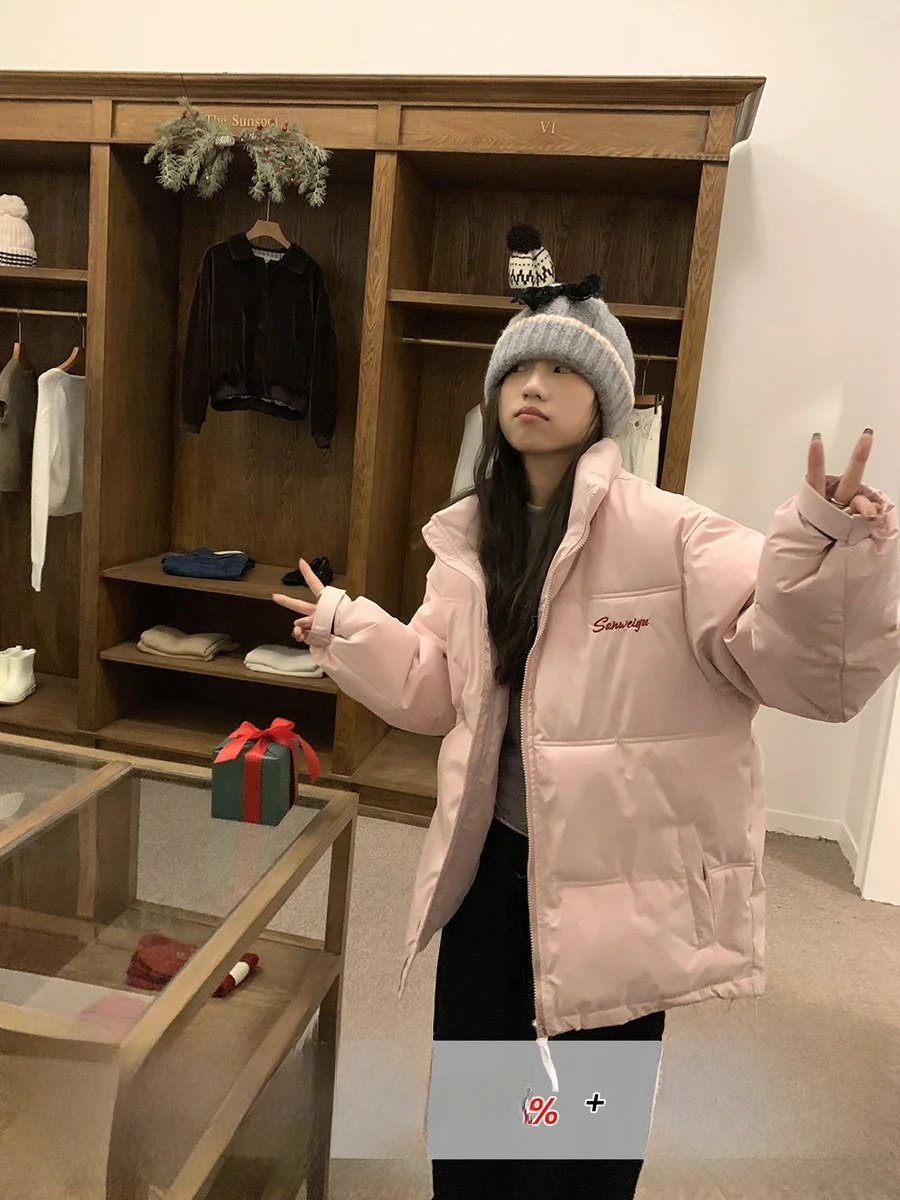 

Orange Tree Where Is It High-End Super Beautiful Cotton Jaet Women Winter American Loose Thi Warm Bread Coat Outerwear