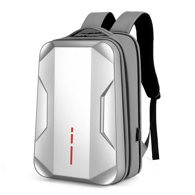 Mochila masculina para laptop, mochila de negócios de 17,3 polegadas, plástico, à prova d'água, e-sports, estudantes, trabalho, casca dura, bolsa de computador