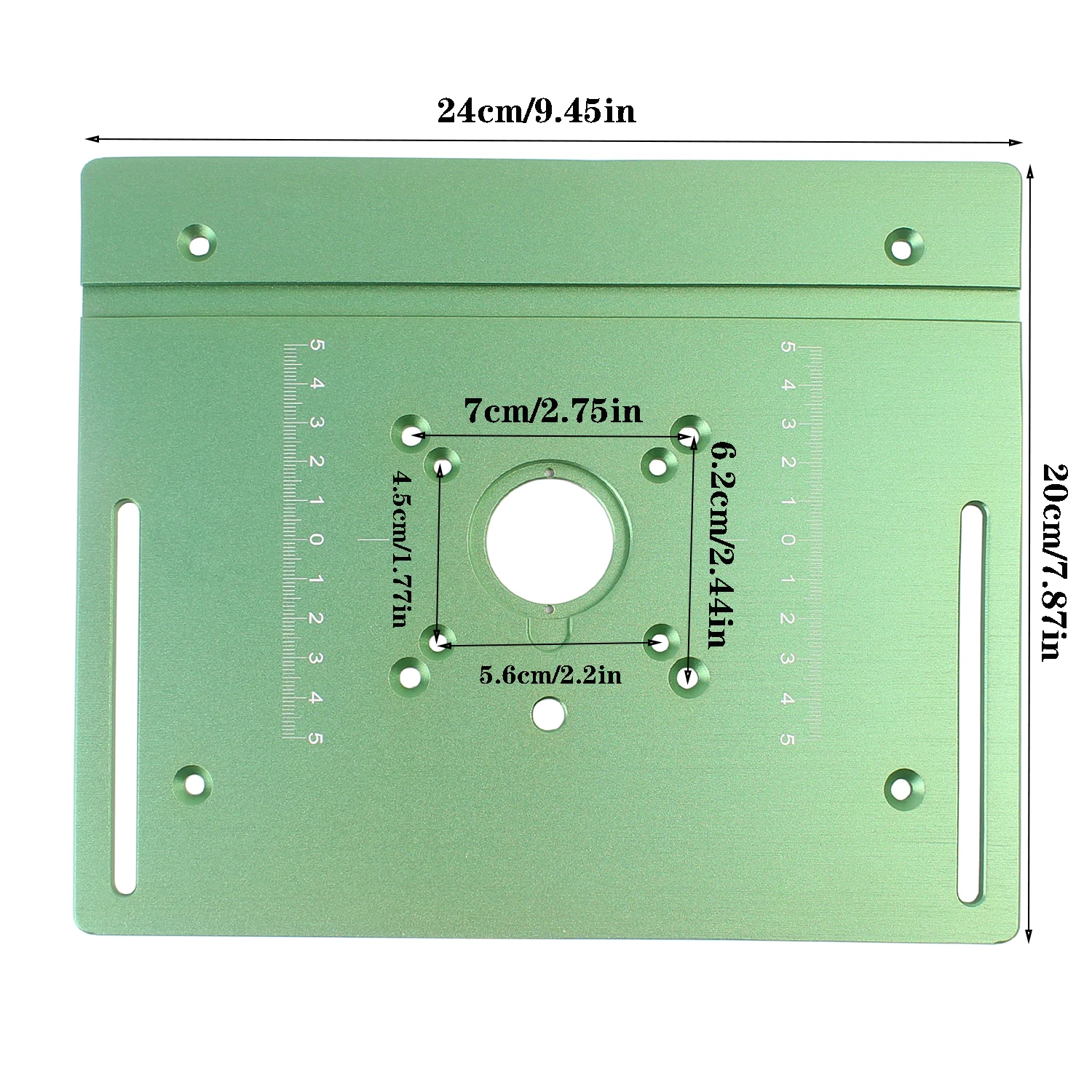 Aluminum Router Table Insert Plate Multifunctional Plate Woodworking Trimmer Electric Wood Milling Flip Plate DIY Benche Tool