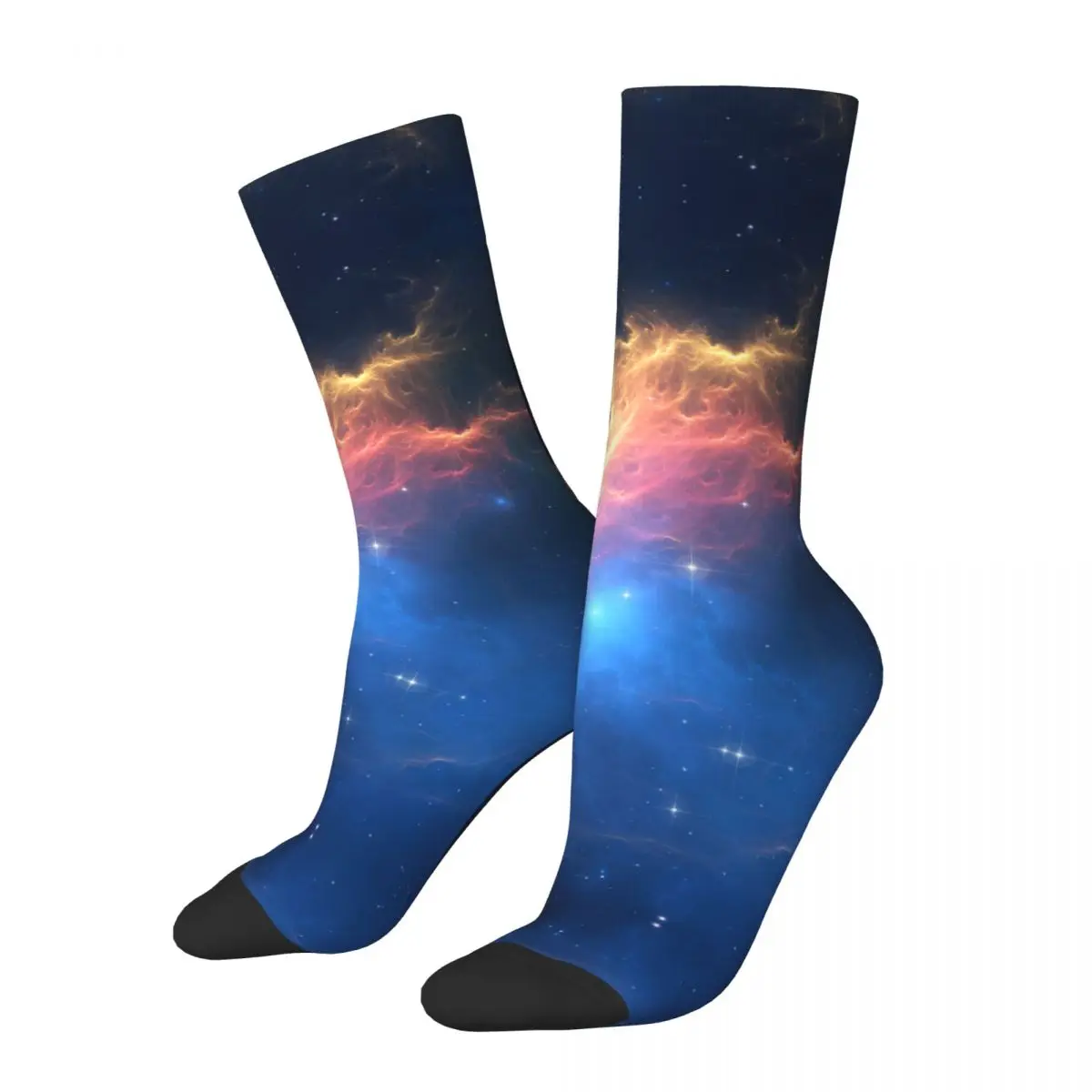 Glowing Huge Nebula With Young Stars Socks Casual Space Socks Crazy Spring Summer Autumn Winter Middle Tube Socks Gifts