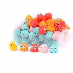 Lofca 5PCS Baby Dieren Tandjes Siliconen Kralen Nieuwe Ghost Bead DIY Food Grade Siliconen Knaagdier Speelgoed BPA Gratis Baby Cadeau accessoires