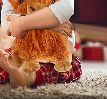 

【BBS】Моделирование хайлендской коровы, плюшевая кукла, мягкая плюшевая игрушка хайлендской коровы, плюшевый подарок для детей, мальчиков и девочек