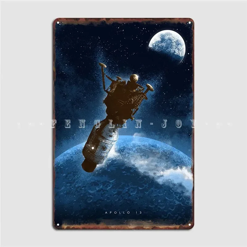 Apollo 13 Metal Plaque Poster Wall Decor Wall Cinema Living Room Classic Tin Sign Poster