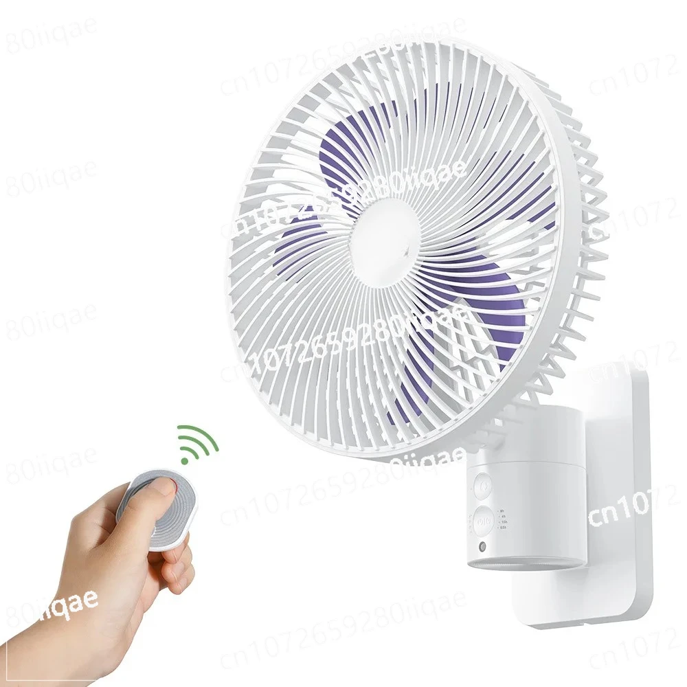 

Портативный настенный вентилятор для кухни и ванной комнаты с дистанционным управлением, пластиковый неперфорированный 8-дюймовый настенный вентилятор с таймером