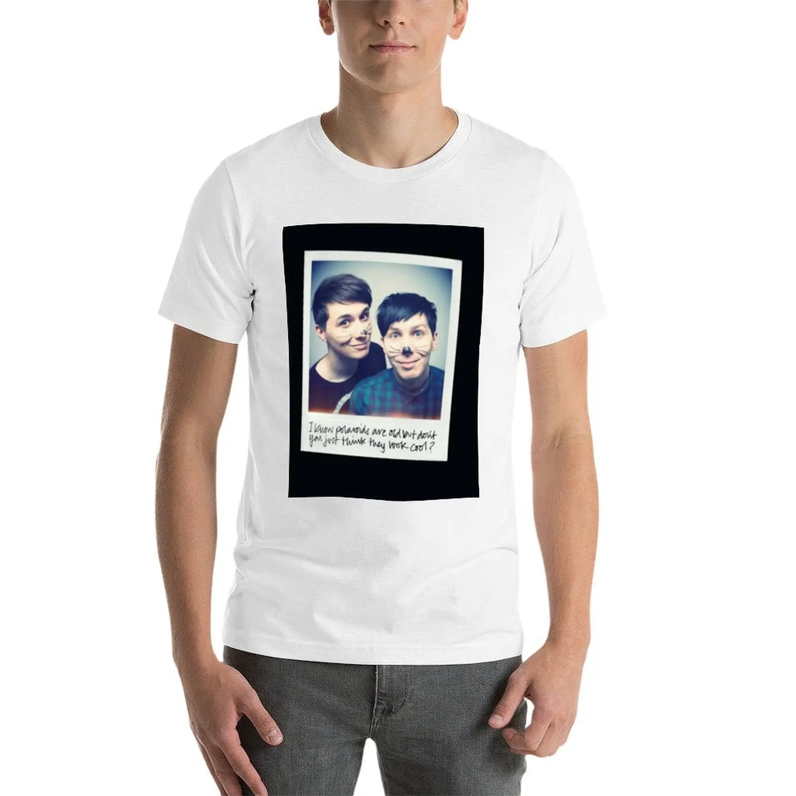 تي شيرت دان آند فيل تي شيرت للرجال بقصة ضيقة تي شيرت أنيمي