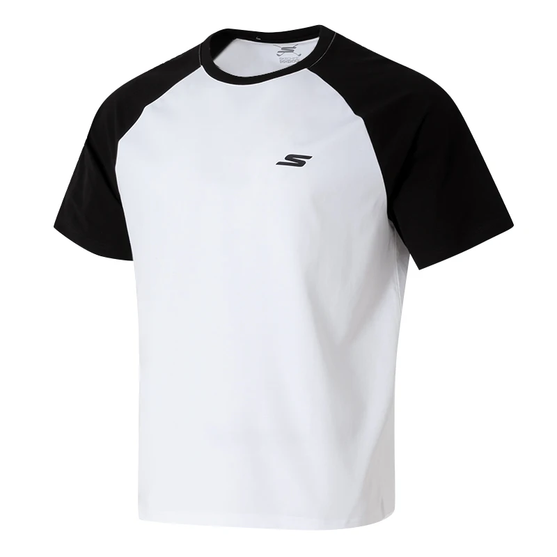 

Skechers Мужская и женская трикотажная рубашка с круглым вырезом Футболка Свободная дышащая спортивная одежда для бега Фитнес-тренировки с половиной рукавов P225U119-0019