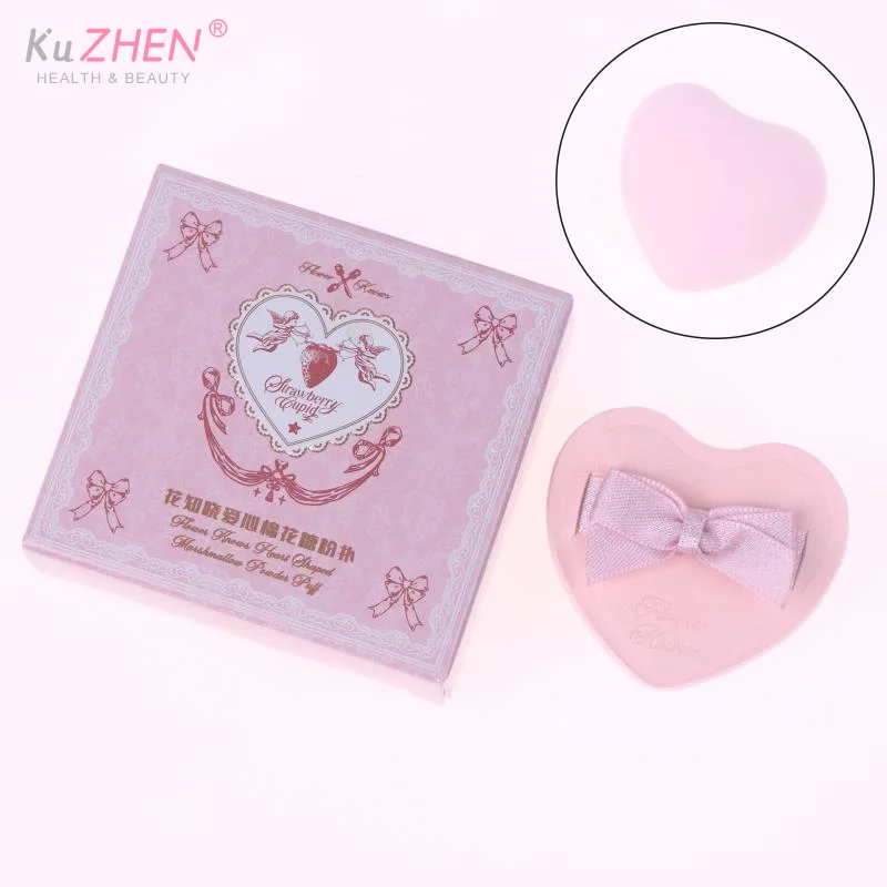 1pcs Heart Bow Makeup Powder Puffs That Can Be Used In Both Dry And Wet Combinations Cotton Candy Air Cushion Powder Puff