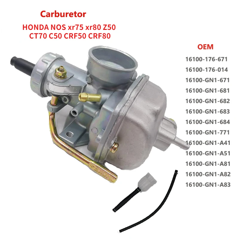 Carburatore Carb Per HONDA NOS XR75 XL75 XR80 Carburador Z50 CT70 Carburateur C50 CRF50 CRF80 16100-176-671 16100-GN1-671