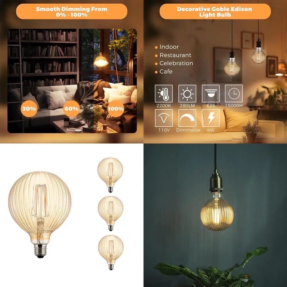 4W Dimmable Large A…