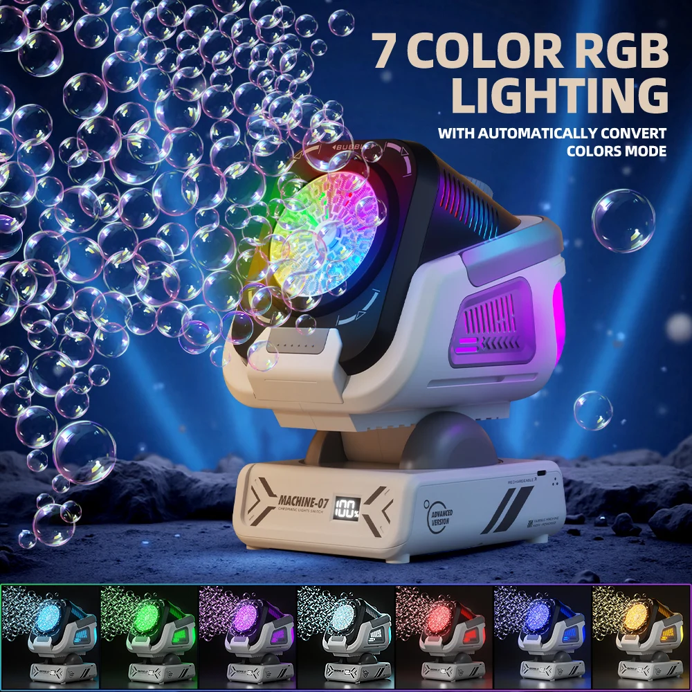 Elektrische Mehrloch-Luftblasenpistole für Kinder (LED-Leuchten): Langlebig, Multi-Blase, ideal für Spielen im Freien, Partys und Geschenke (keine Lösung erforderlich)