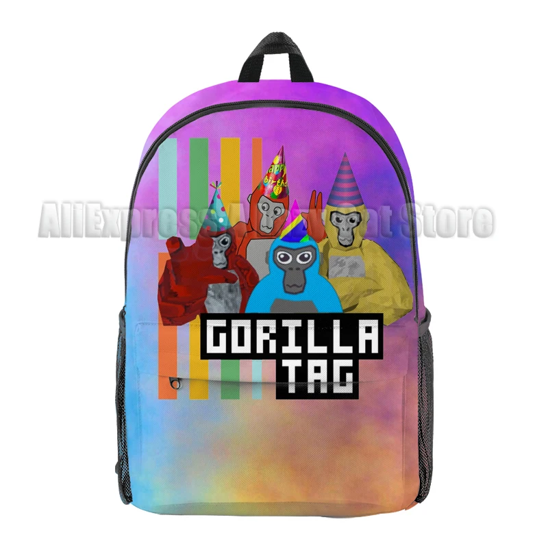 حقيبة ظهر Gorilla Tag Monke ذات سعة كبيرة من Oxford Monkey للكمبيوتر المحمول اللوحي حقيبة كتف للمراهقين حقيبة مدرسية للتخييم والهدايا النسائية #2