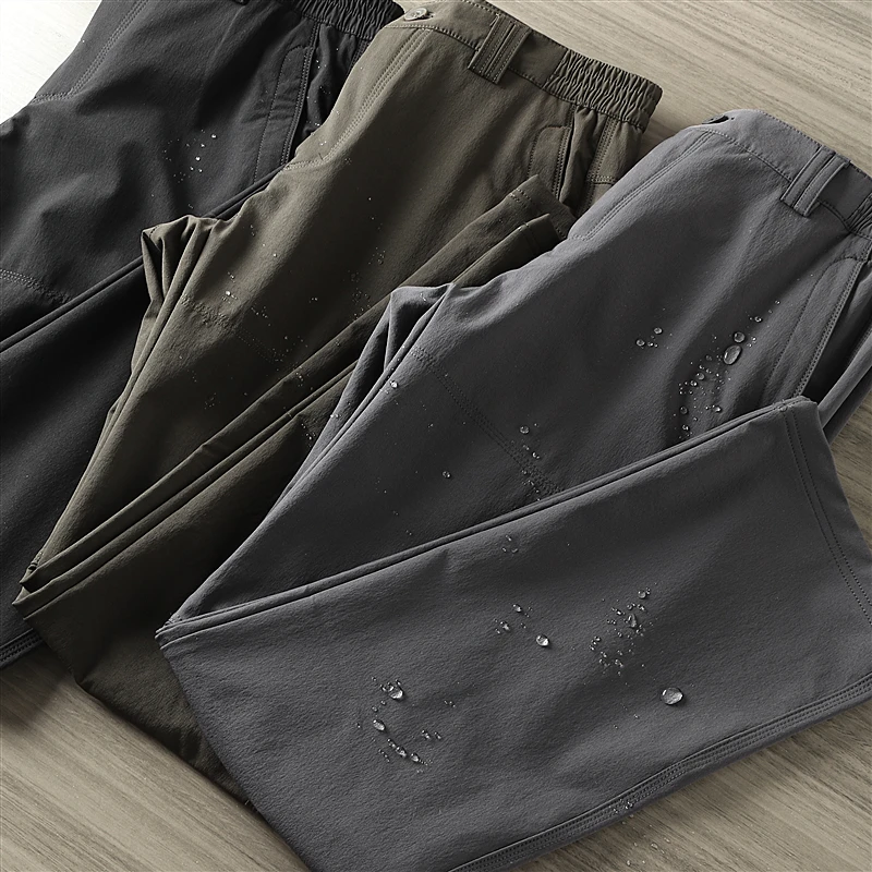 

Ветрозащитные, водонепроницаемые, дышащие мужские повседневные спортивные длинные брюки для активного отдыха, модные городские свободные рабочие брюки