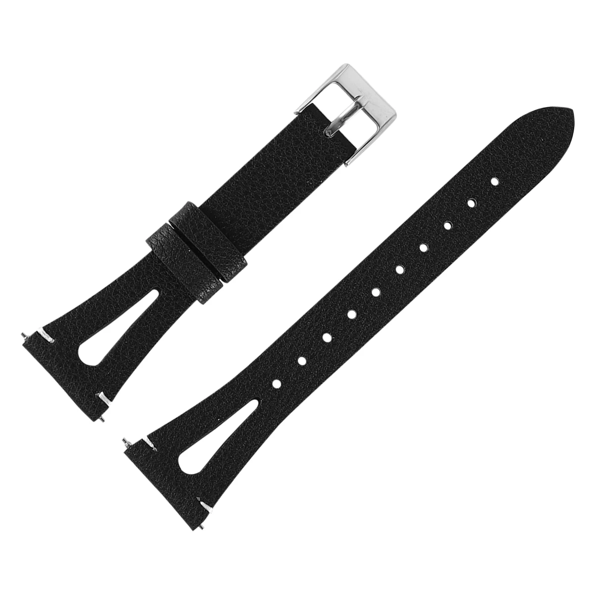 

Watch Band Cattlehide Replacement Strap for Men Women Black Color Smooth Edges Flexible Joints Comfortable