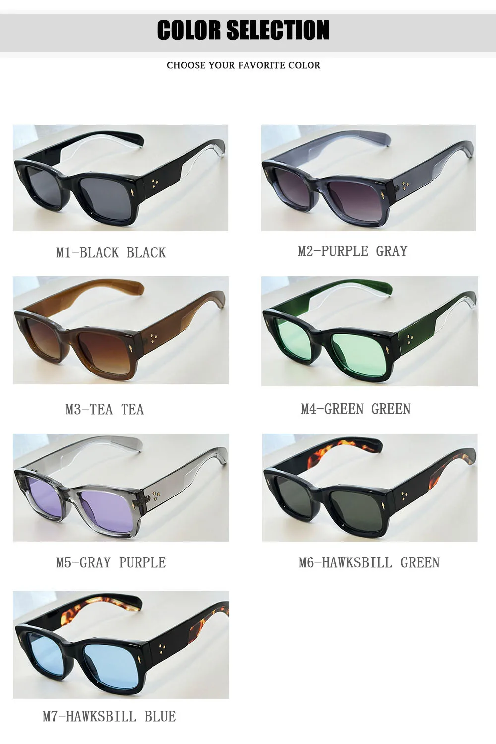 2026 neue Sonnenbrille Männer Vintage Sonnencreme Sonnenbrille Frauen Retro Platz Mode Gläser Gafas De Sol Hombre Lunette Soleil Femme – Detail 18