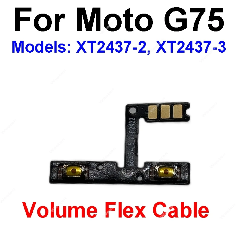 Power Volume Switch Key Button For Motorola Moto G05 G14 G15 G34 G54 G75 G84 G85 On/Off Power Volume Flex Ribbon Repair Parts