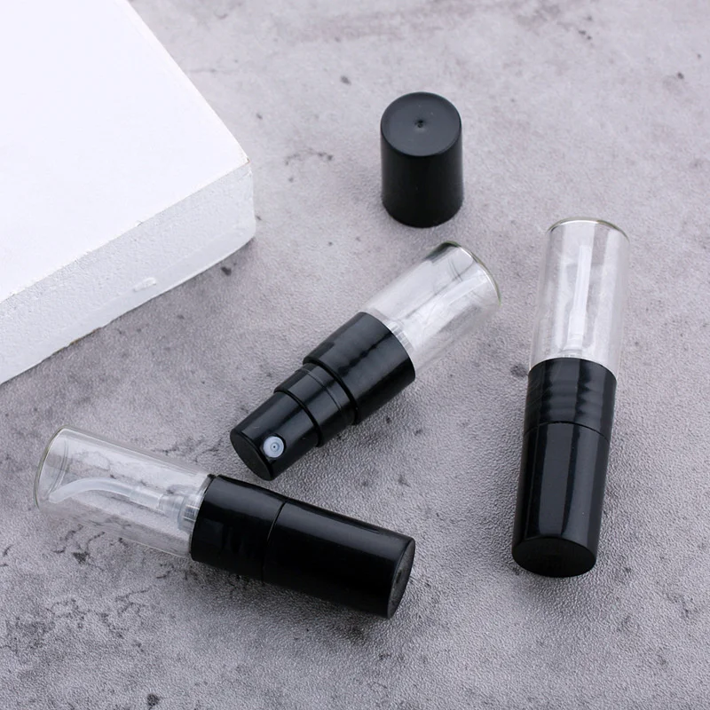 5/10pcs 1ML Bottiglie di profumo di vetro Dispenser di campioni spray Pompaggio diretto Bottiglie di campioni riutilizzabili fini per oli profumati