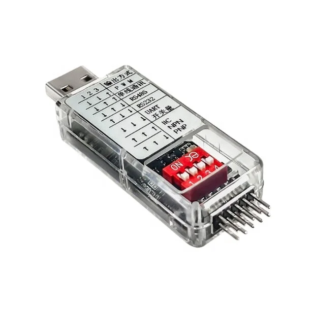 DYP E10 Ultrasonic Sensor Data Transfer Board USB to RS232 TTL Converter Adapter Module with Dust-proof Cover