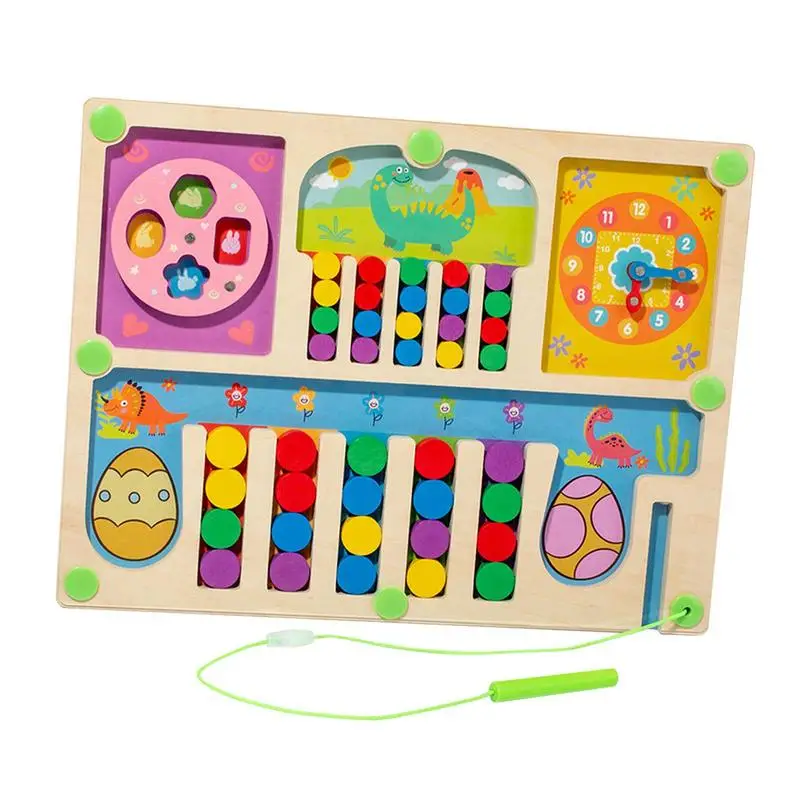 Magnetic Maze Toy Cartoon Magnetic Maze Toy Children Shape Sorting Game Cute Learning Toys For Enhances Fine Motor Skills