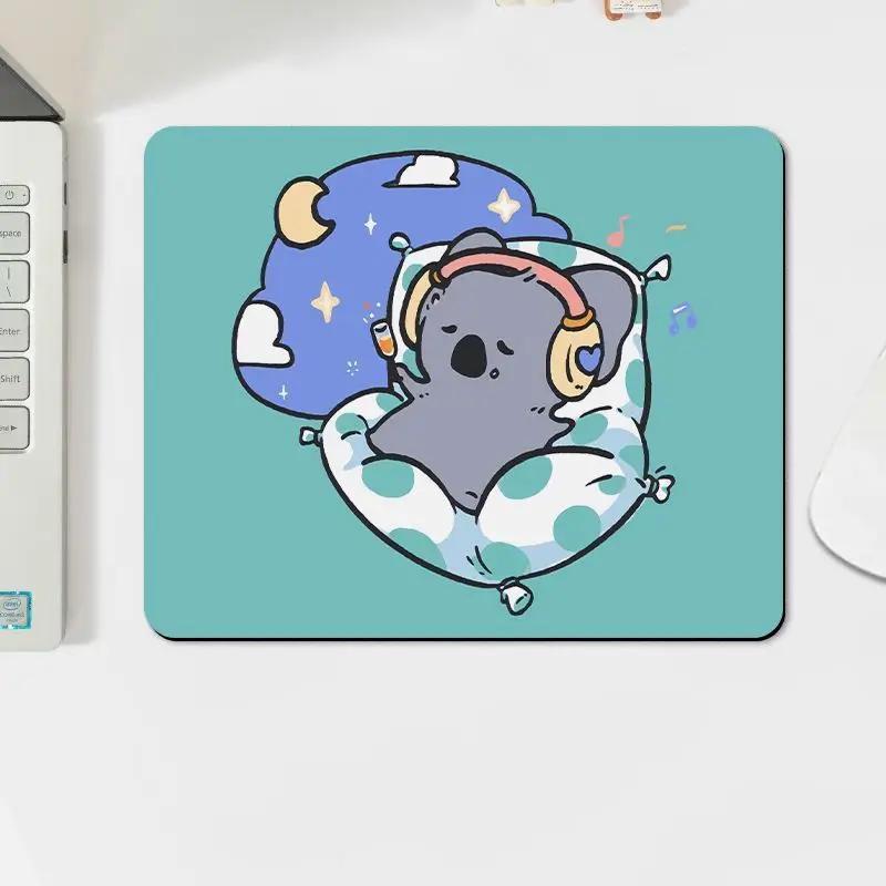 Cute and Fresh Cartoon Mouse Pad Simple Mouse Pad Glass Without Locking Edges Mouse Pad Computer Mouse Mat Laptop Deskmat PC
