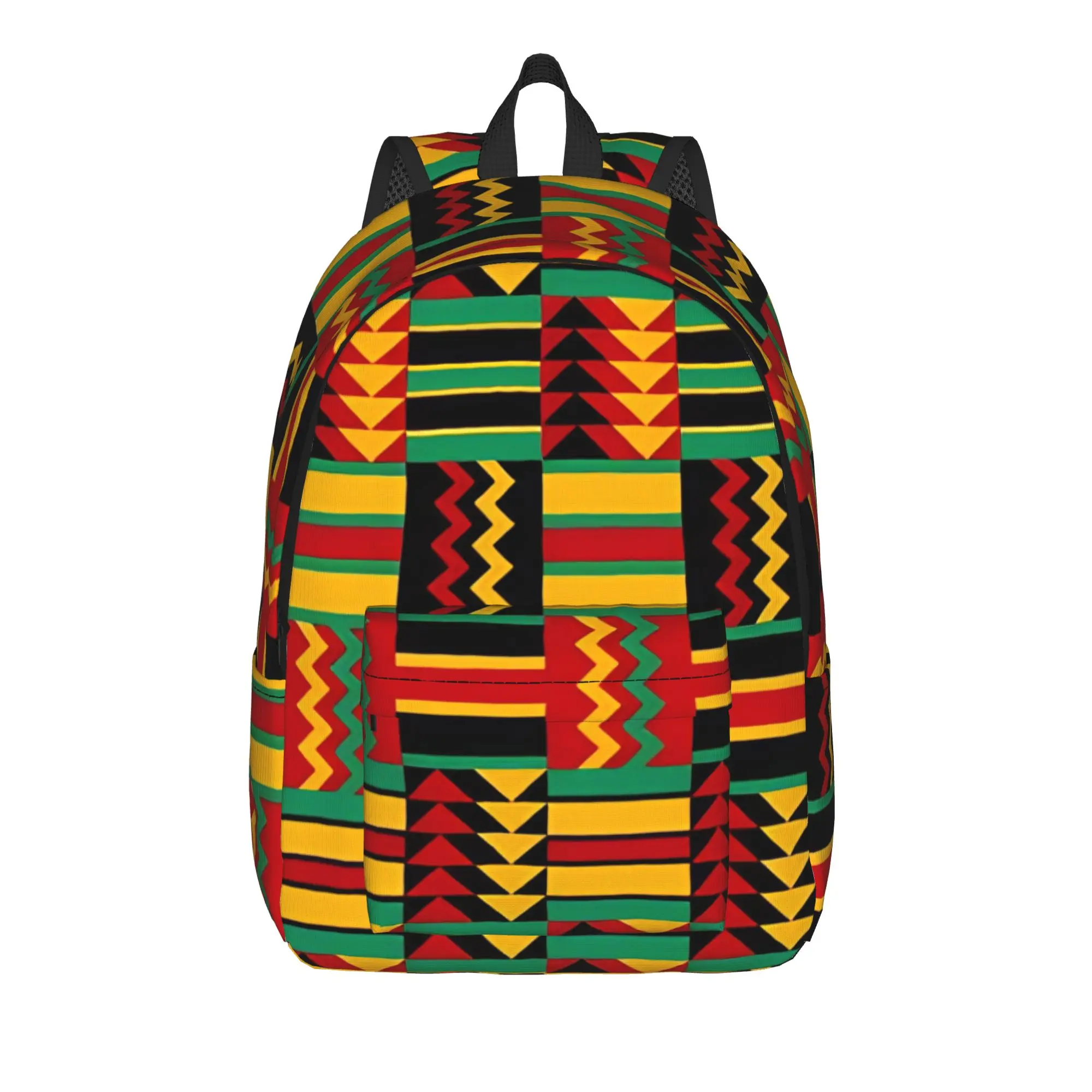 African Pattern Authentic Kente Cloth Backpack  Travel Backpacks Girl High Quality Breathable School Bags Cute Rucksack