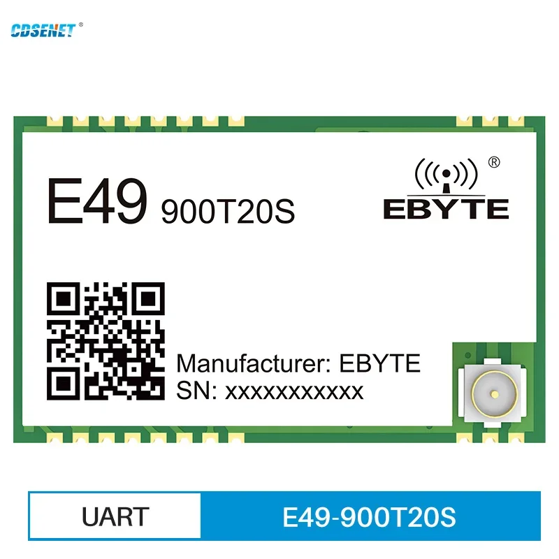 CDSENET 20dBm SMD ISM 900MHz IoT E49-900T20S CMOSTEK-CMT2300A 868/915MHz IPEX Stamp Hole Wireless Data Transmission Module UART