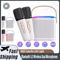 Altavoz Bluetooth portátil inalámbrico para Karaoke, Mini lámpara con micrófono, caja De sonido, música, columna pequeña Caixa De Som Bocina