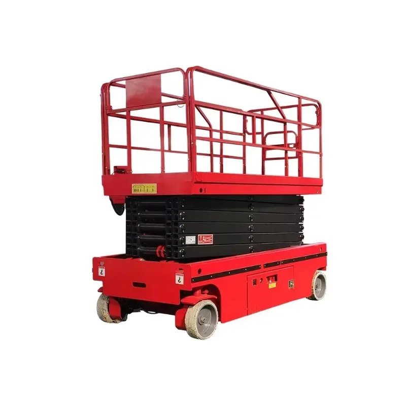 Compact Mobile Scissor Lift Electric Hydraulic Lifting Platform Aerial Work Vehicle Cargo Elevator for Small Workshops Hot