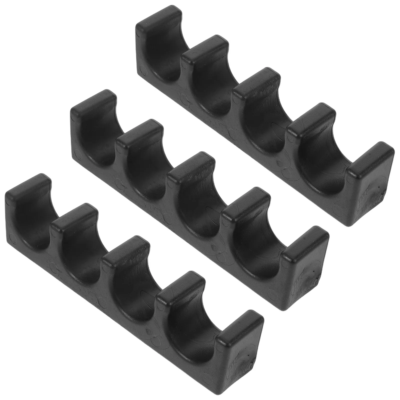 

3Pcs Billiard Cue Holder Wall Cues Rack Self-Adhesive Easy Install Anti-Slip Pool Stick Stand for Home Club Cue Storage Display