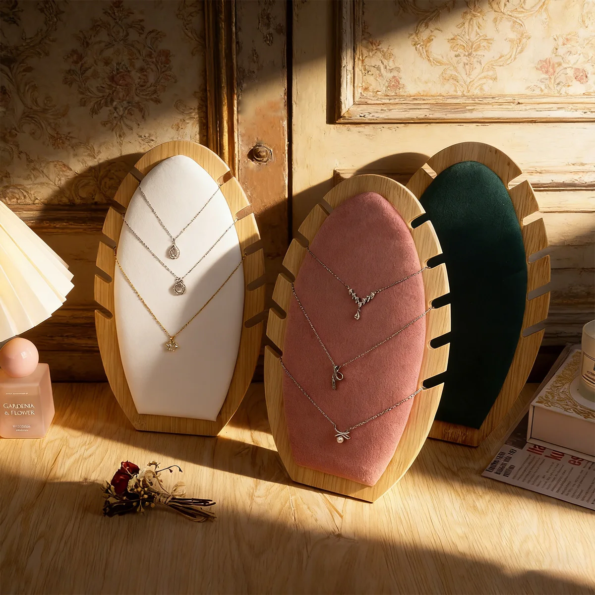 

Креативная подставка для ювелирных изделий из массива дерева: модный держатель для ожерелий и кулонов для демонстрации украшений