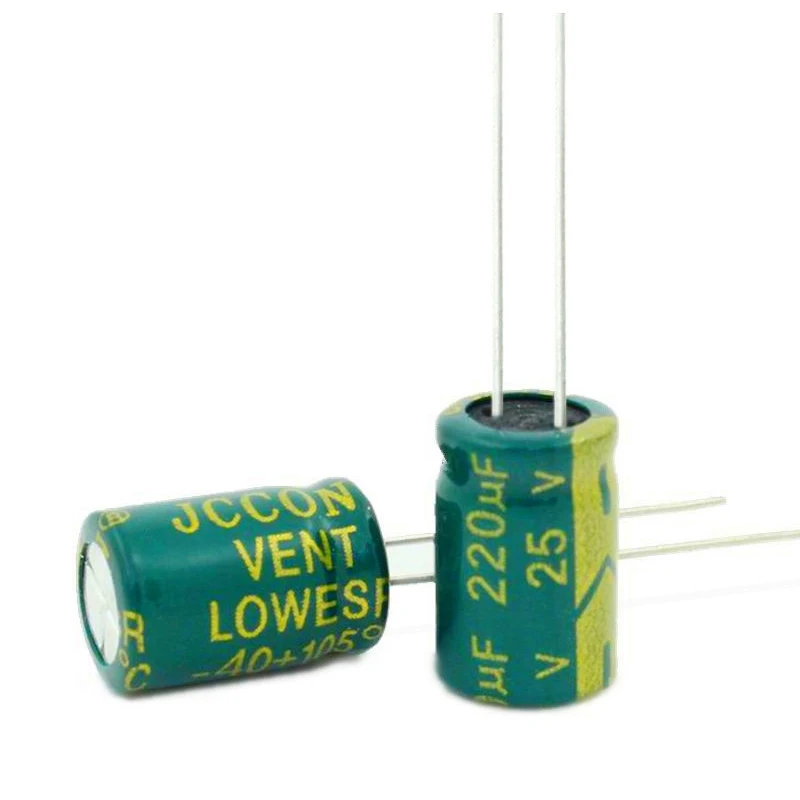 50PCS 25v220uf 8x12 220UF 25V 105C ° high-frequency low resistance electrolytic capacitors