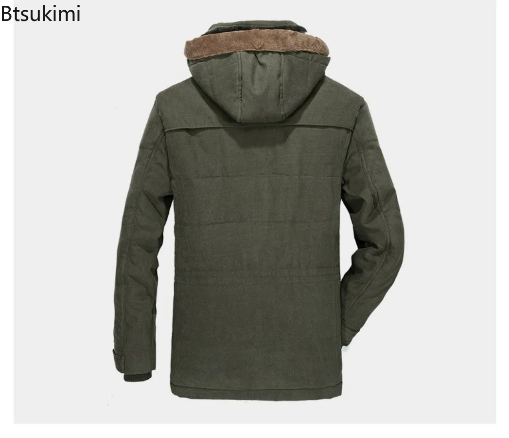 2025 Men's Parkas 7XL Oversized Thicken Male Coat Winter Jacket High Quality Fleece Casual Padded Jackets Men Clothing Outwear