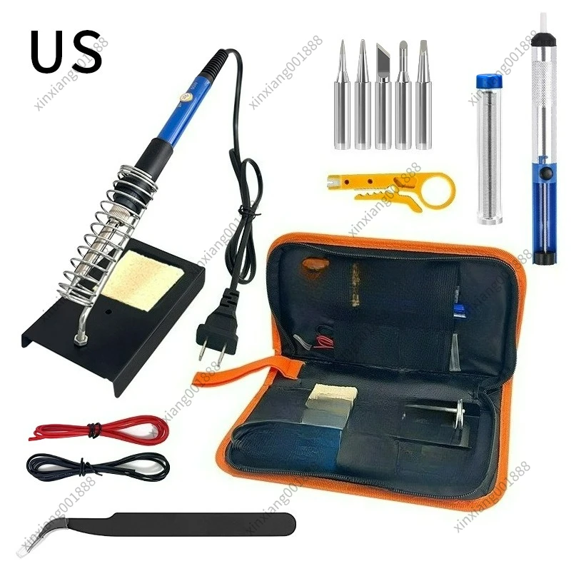 Adjustable Temperature Soldering Iron 60W Household Repair Soldering Pen, European Standard 220V Soldering Pen Worker