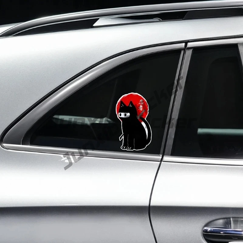 

Cat Japanese Car Sticker Cat Japan Red Sun Stickers Motorcycle Racing Decals Vinyl for Truck Laptop