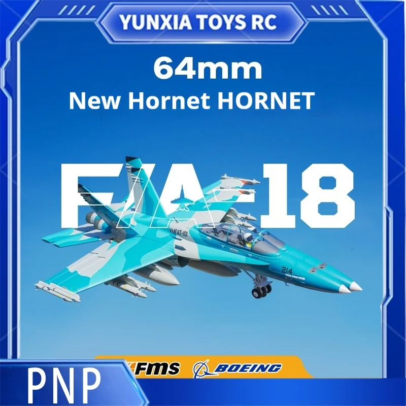 FMS Bumblebee 64mm F-18 HORNET Professional Model Aircraft Remote Control Electric Fixed Wing Aircraft Gift Toy Collection