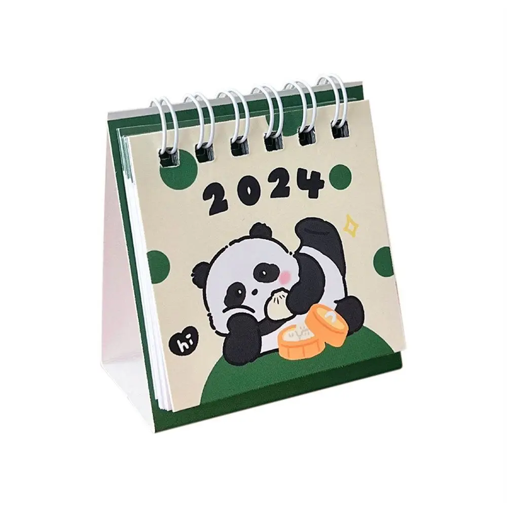 Practical Agenda Organizer 2024 Calendar Animal Schedule Planner Mini Desktop Calendar Mini Coil Notepad Daily Agenda Planner