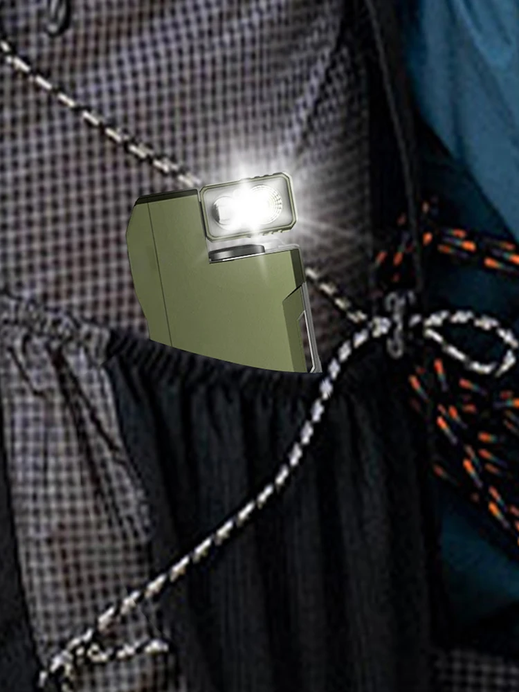 Torcia a LED Torcia compatta Mini torcia ricaricabile Modalità multiple Torcia rotante a 180 gradi per interruzioni di corrente