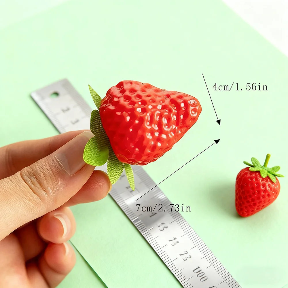 30/50 قطعة الفراولة الاصطناعية الفاكهة وهمية للمنزل ديكور الحفلات التصوير الدعامة عطلة عيد الهالوين الاحتفال