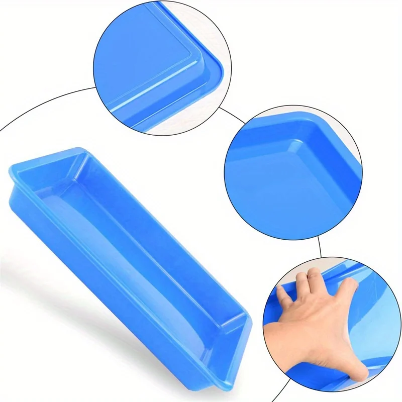 5pcs/pack Plastic Art Trays Set 5 Colors Activity Sensory Sand Serving Trays for Kids Crafts Organizer view 3