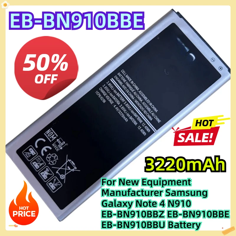 EB-BN910BBE For New Equipment Manufacturer Samsung Galaxy Note 4 N910 EB-BN910BBZ EB-BN910BBE EB-BN910BBU Battery