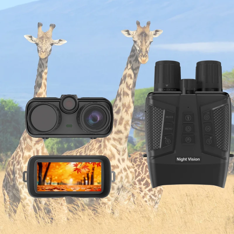8X Digital Zoom 4K Binoculars DZ060 with 3inch Screen & IR Night Vision, 5000mAh Long-Lasting for Hunting,Surveillance,Wildlife