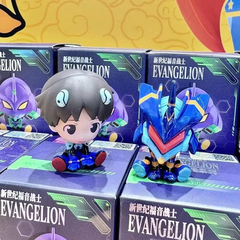 حقيقي إيفا سلسلة الجلوس الصغيرة صناديق أعمى أنيمي القرن الجديد Evangelion نموذج لجسم صندوق مفاجأة مكتب زينة زخرفية لعبة هدية