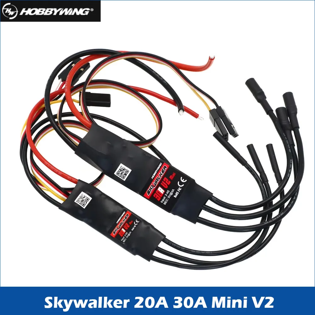 

Original Hobbywing Skywalker 20A 30A Mini V2 Speed ESC Controller with UBEC for RC Helicopter Aircraft Rc Plane Fixed Wing