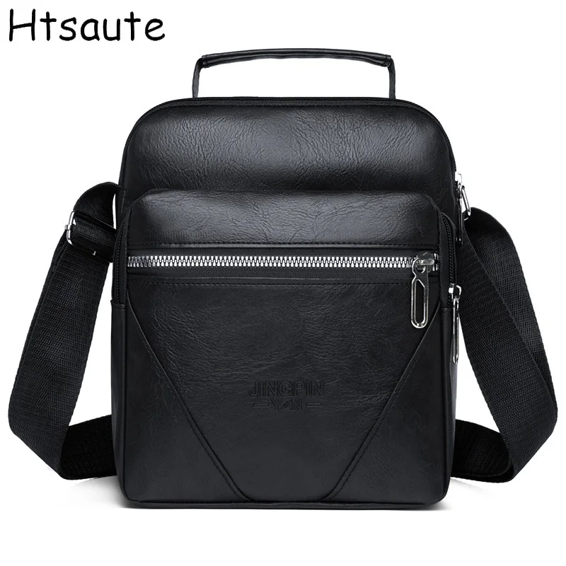 Men Shoulder Cross Body Sling Bags Fashion Casual Multi-Capacity Brand Designer Business PU Male Briefcase Messenger Bag