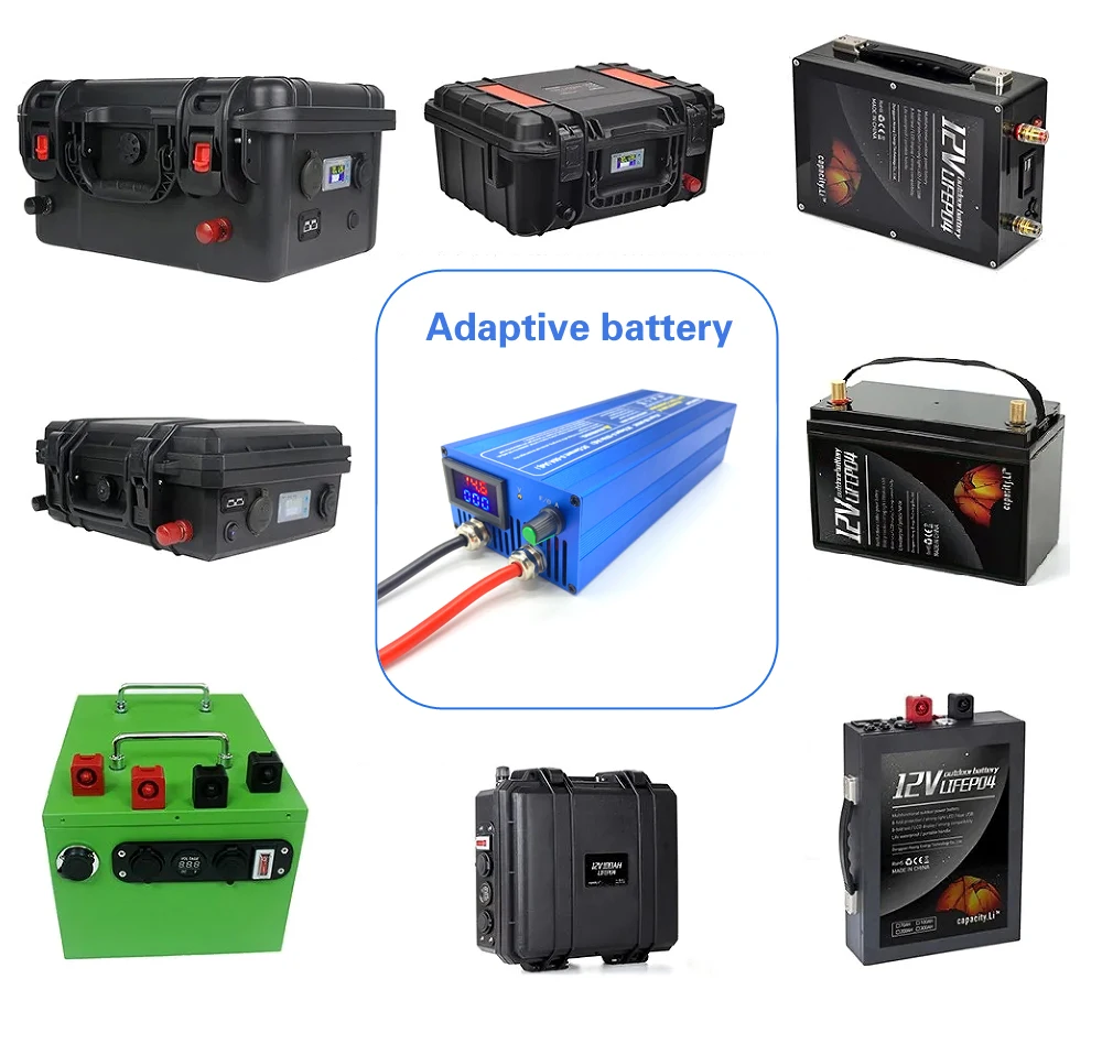 12v Battery Charge 50A Lifepo4 Battery Charger Voltage Current AdjustablFast Charge Lithium Battery Charger14.6V Battery Adapter